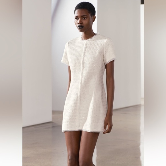 New ZARA Short Structured Dress ZW Collection - Picture 4 of 13
